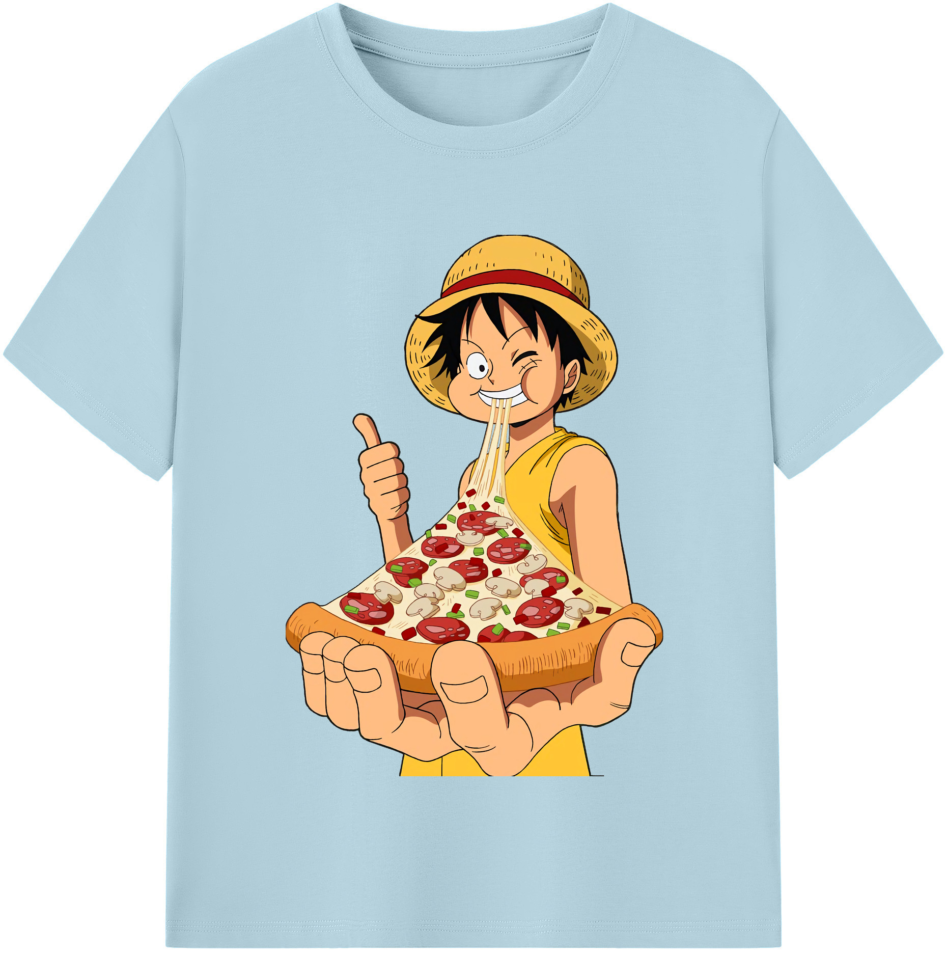 ワンピース モンキー・D・ルフィ ONE PIECE Monkey D. Luffy 綿100％半袖Tシャツ（フロントプリント）